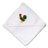 Baby Hooded Towel Rooster A Embroidery Kids Bath Robe Cotton - Cute Rascals