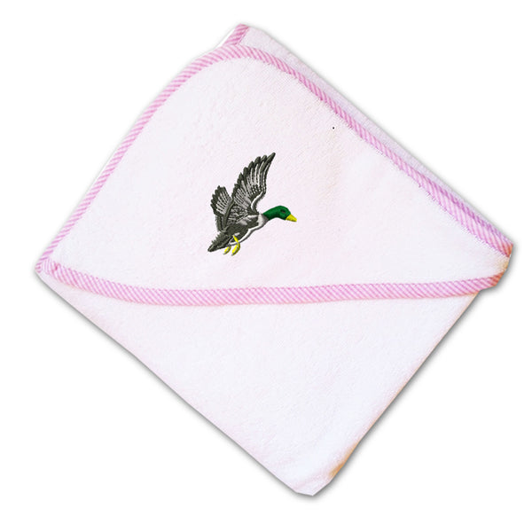 Baby Hooded Towel Flying Duck Embroidery Kids Bath Robe Cotton - Cute Rascals