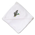Baby Hooded Towel Flying Duck Embroidery Kids Bath Robe Cotton