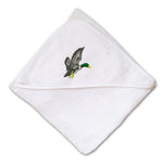 Baby Hooded Towel Flying Duck Embroidery Kids Bath Robe Cotton - Cute Rascals