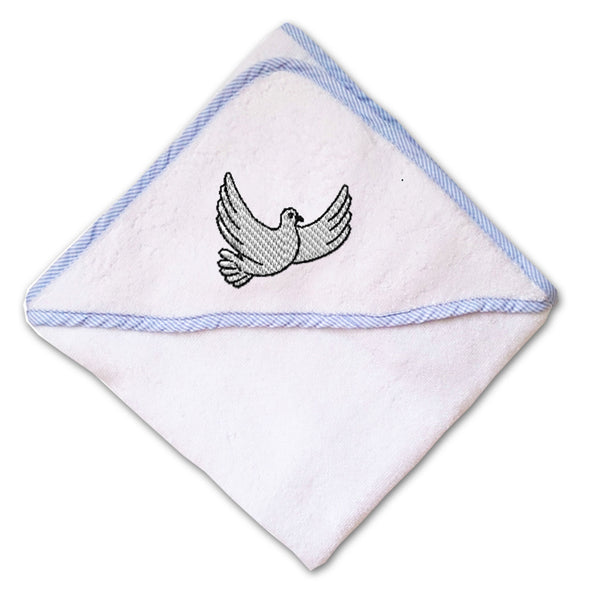 Baby Hooded Towel Dove A Embroidery Kids Bath Robe Cotton - Cute Rascals