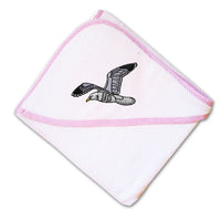 Baby Hooded Towel Sea Gull Embroidery Kids Bath Robe Cotton - Cute Rascals