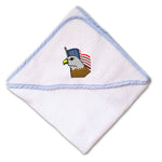 Baby Hooded Towel American Flag and Eagle Embroidery Kids Bath Robe Cotton - Cute Rascals