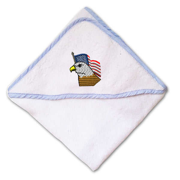 Baby Hooded Towel American Flag and Eagle Embroidery Kids Bath Robe Cotton - Cute Rascals