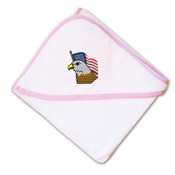 Baby Hooded Towel American Flag and Eagle Embroidery Kids Bath Robe Cotton - Cute Rascals