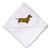 Baby Hooded Towel Dachshund Brown Embroidery Kids Bath Robe Cotton - Cute Rascals