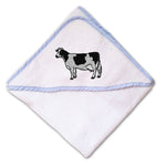 Baby Hooded Towel Cow A Embroidery Kids Bath Robe Cotton - Cute Rascals