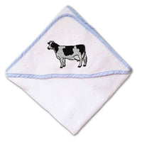 Baby Hooded Towel Cow A Embroidery Kids Bath Robe Cotton - Cute Rascals