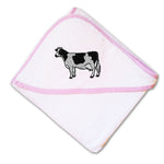 Baby Hooded Towel Cow A Embroidery Kids Bath Robe Cotton - Cute Rascals