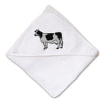 Baby Hooded Towel Cow A Embroidery Kids Bath Robe Cotton - Cute Rascals