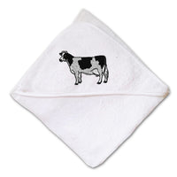 Baby Hooded Towel Cow A Embroidery Kids Bath Robe Cotton - Cute Rascals