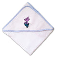 Baby Hooded Towel Flying Pig Embroidery Kids Bath Robe Cotton