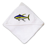 Baby Hooded Towel Tuna Embroidery Kids Bath Robe Cotton - Cute Rascals