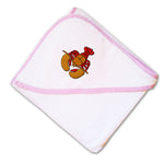 Baby Hooded Towel Lobster A Embroidery Kids Bath Robe Cotton - Cute Rascals