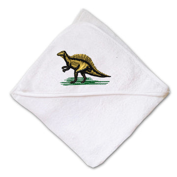 Baby Hooded Towel Wild Dinosaur Embroidery Kids Bath Robe Cotton