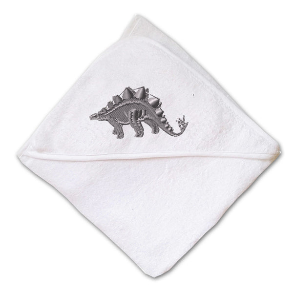 Baby Hooded Towel Dinosaur Silver Embroidery Kids Bath Robe Cotton - Cute Rascals