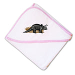 Baby Hooded Towel Dinosaur B Embroidery Kids Bath Robe Cotton - Cute Rascals