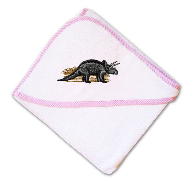 Baby Hooded Towel Dinosaur B Embroidery Kids Bath Robe Cotton - Cute Rascals