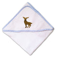 Baby Hooded Towel Deer A Embroidery Kids Bath Robe Cotton