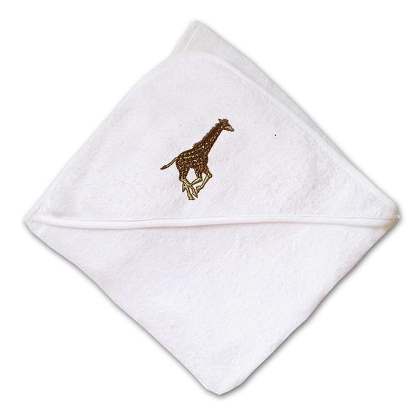 Baby Hooded Towel Giraffe A Embroidery Kids Bath Robe Cotton - Cute Rascals