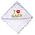 Baby Hooded Towel I Love Cats Embroidery Kids Bath Robe Cotton - Cute Rascals
