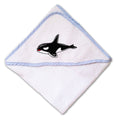 Baby Hooded Towel Orca Killer Whale Embroidery Kids Bath Robe Cotton