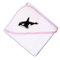 Baby Hooded Towel Orca Killer Whale Embroidery Kids Bath Robe Cotton - Cute Rascals