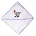 Baby Hooded Towel Farm Chicken Embroidery Kids Bath Robe Cotton