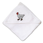 Baby Hooded Towel Farm Chicken Embroidery Kids Bath Robe Cotton - Cute Rascals