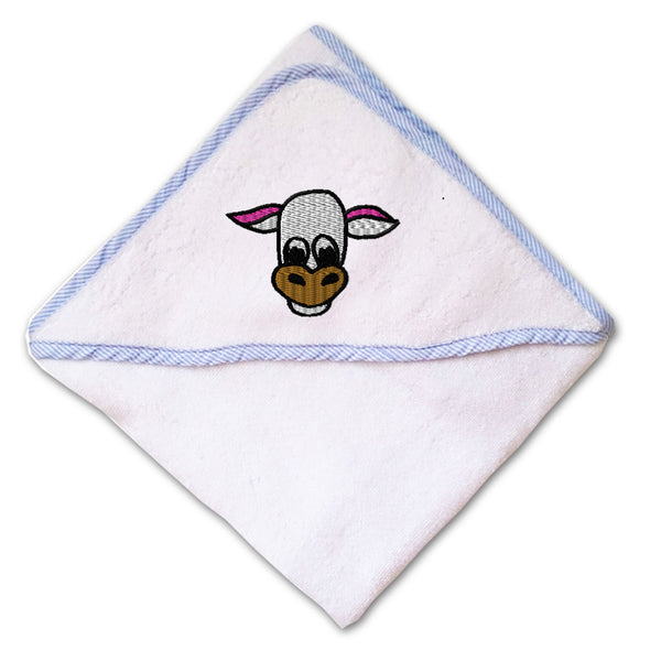 Baby Hooded Towel Funny Cow Face Embroidery Kids Bath Robe Cotton - Cute Rascals