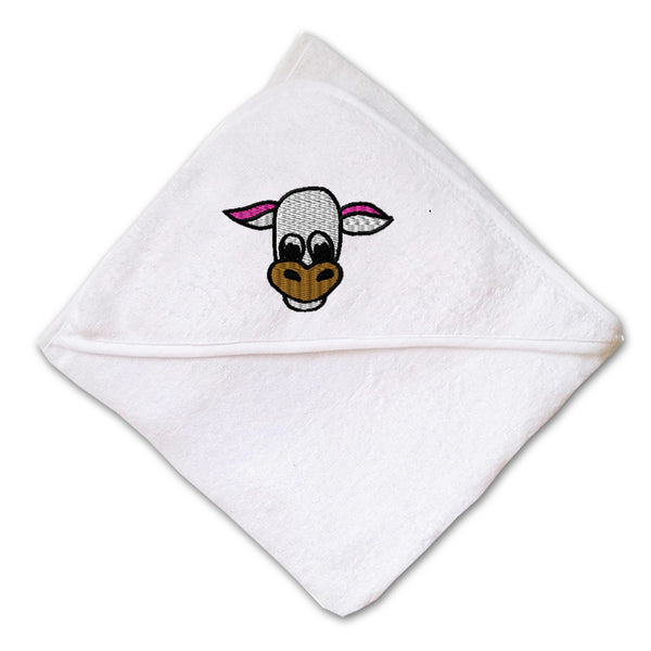 Baby Hooded Towel Funny Cow Face Embroidery Kids Bath Robe Cotton - Cute Rascals