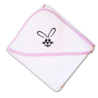 Baby Hooded Towel Bunny Face with Teeth Embroidery Kids Bath Robe Cotton - Cute Rascals
