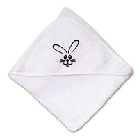 Baby Hooded Towel Bunny Face with Teeth Embroidery Kids Bath Robe Cotton - Cute Rascals