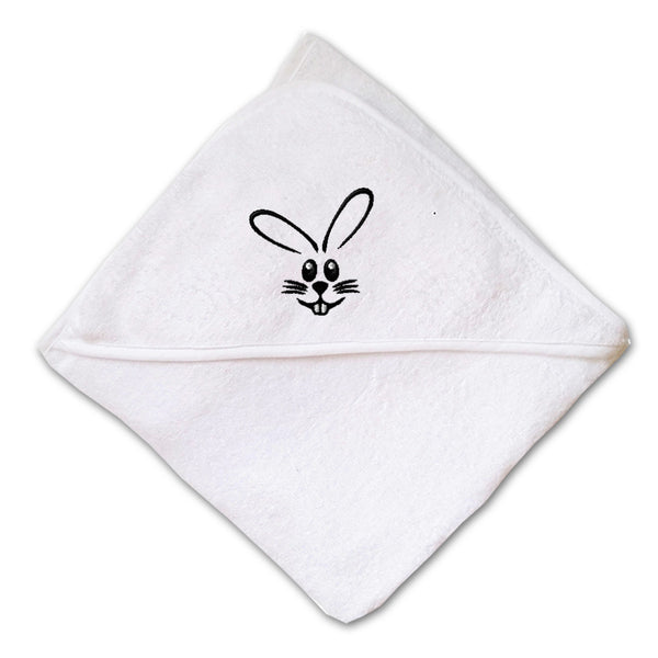 Baby Hooded Towel Bunny Face with Teeth Embroidery Kids Bath Robe Cotton - Cute Rascals