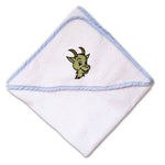 Baby Hooded Towel Boer Goat Happy Face Embroidery Kids Bath Robe Cotton - Cute Rascals