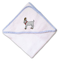 Baby Hooded Towel Boer Goat Bell Scarf Embroidery Kids Bath Robe Cotton - Cute Rascals