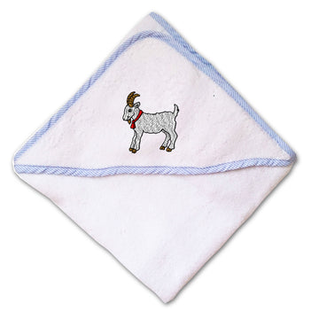 Baby Hooded Towel Boer Goat Bell Scarf Embroidery Kids Bath Robe Cotton