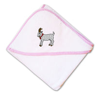 Baby Hooded Towel Boer Goat Bell Scarf Embroidery Kids Bath Robe Cotton - Cute Rascals