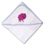 Baby Hooded Towel Smiley Pig Embroidery Kids Bath Robe Cotton - Cute Rascals