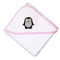 Baby Hooded Towel Baby Penguin Embroidery Kids Bath Robe Cotton - Cute Rascals