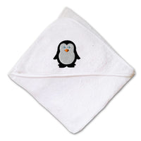 Baby Hooded Towel Baby Penguin Embroidery Kids Bath Robe Cotton - Cute Rascals