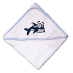 Baby Hooded Towel Cartoon Killer Whale Orca Embroidery Kids Bath Robe Cotton - Cute Rascals