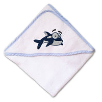 Baby Hooded Towel Cartoon Killer Whale Orca Embroidery Kids Bath Robe Cotton - Cute Rascals