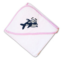 Baby Hooded Towel Cartoon Killer Whale Orca Embroidery Kids Bath Robe Cotton - Cute Rascals
