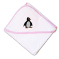 Baby Hooded Towel Penguin Big Peak Embroidery Kids Bath Robe Cotton