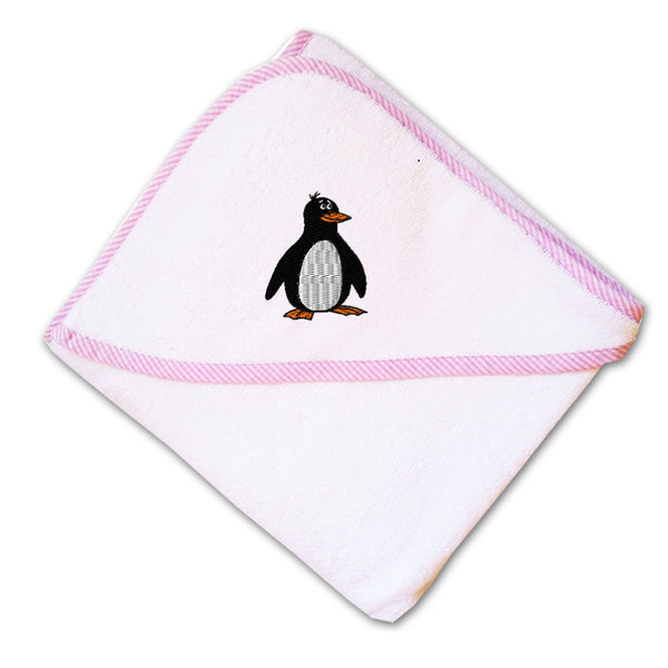 Baby Hooded Towel Penguin Big Peak Embroidery Kids Bath Robe Cotton - Cute Rascals