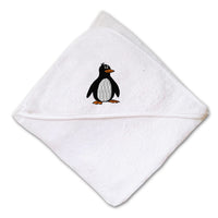 Baby Hooded Towel Penguin Big Peak Embroidery Kids Bath Robe Cotton - Cute Rascals