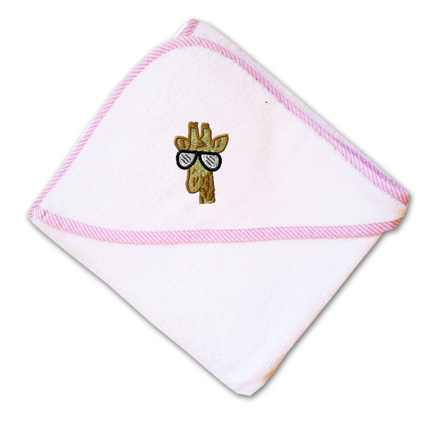 Baby Hooded Towel Cool Giraffe Embroidery Kids Bath Robe Cotton - Cute Rascals