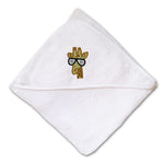 Baby Hooded Towel Cool Giraffe Embroidery Kids Bath Robe Cotton - Cute Rascals