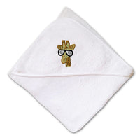 Baby Hooded Towel Cool Giraffe Embroidery Kids Bath Robe Cotton - Cute Rascals